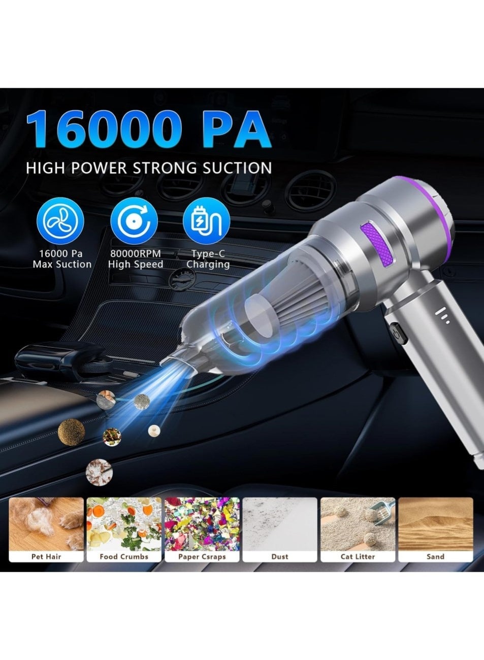 Wireless Handheld Car Vacuum