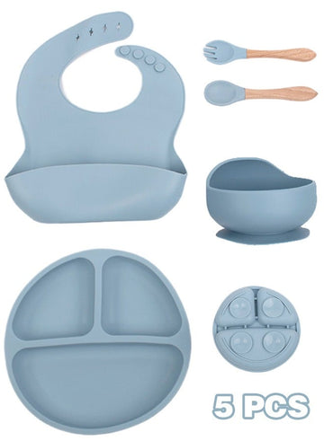 Silicone Baby Feeding Set 5pcs