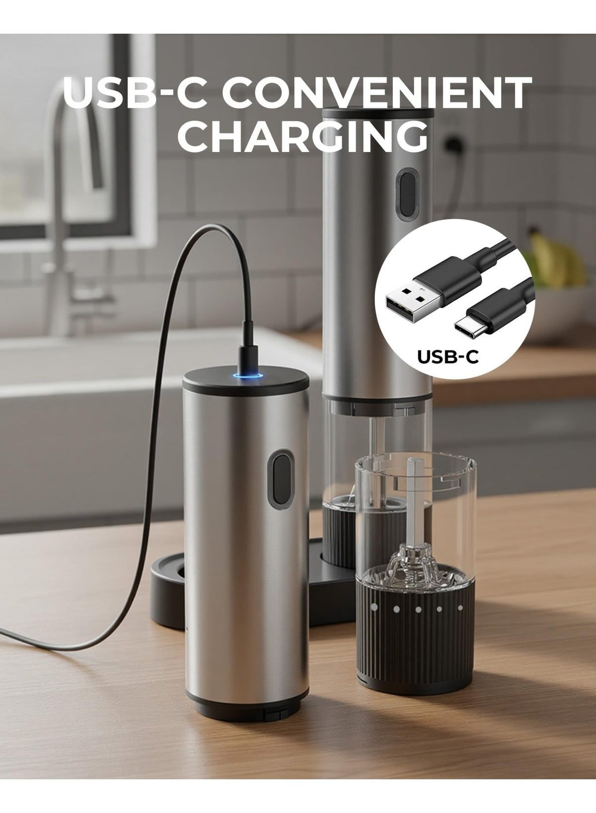 Electric Salt & Pepper Grinder Set