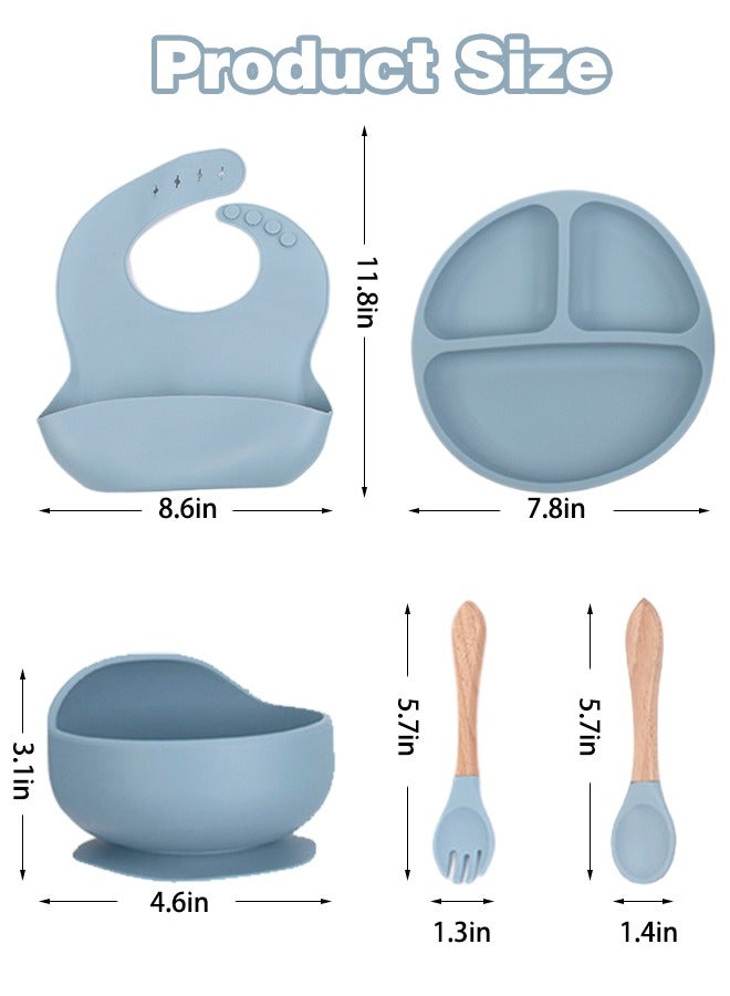 Silicone Baby Feeding Set 5pcs