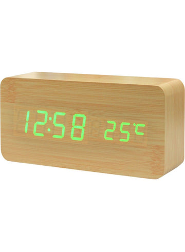 Wooden LED Digital Alarm Clock