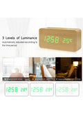 Wooden LED Digital Alarm Clock