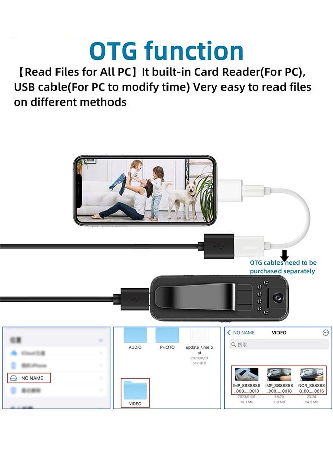 Mini Body Camera 1080P with Clip